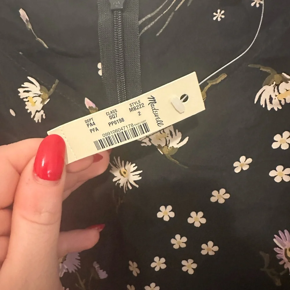 NWT Madewell Silk Eva Slip Dress in Polka Daisies - Picture 4 of 8